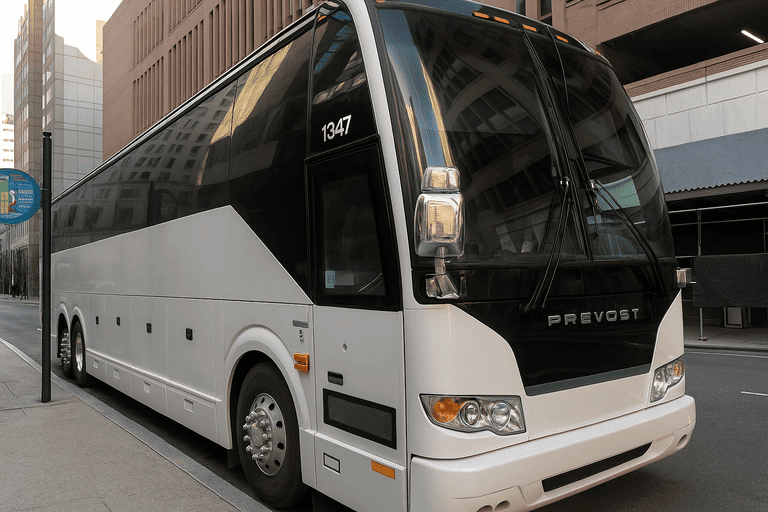 a Glendale Minibus Company coach bus