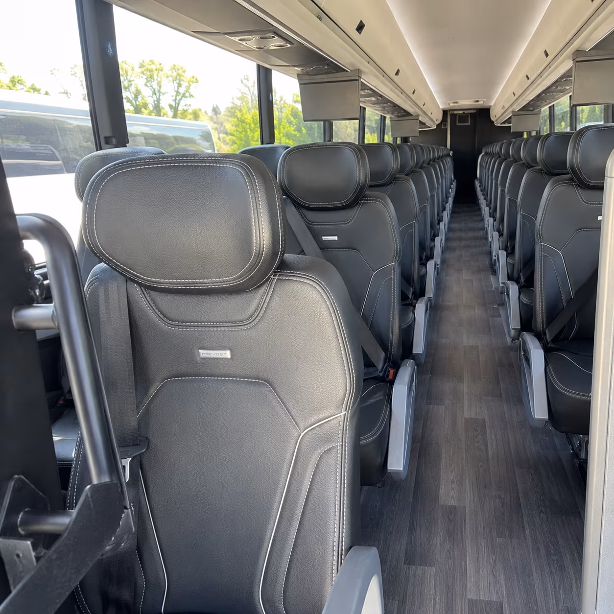 glendale 47 passenger charter bus interior