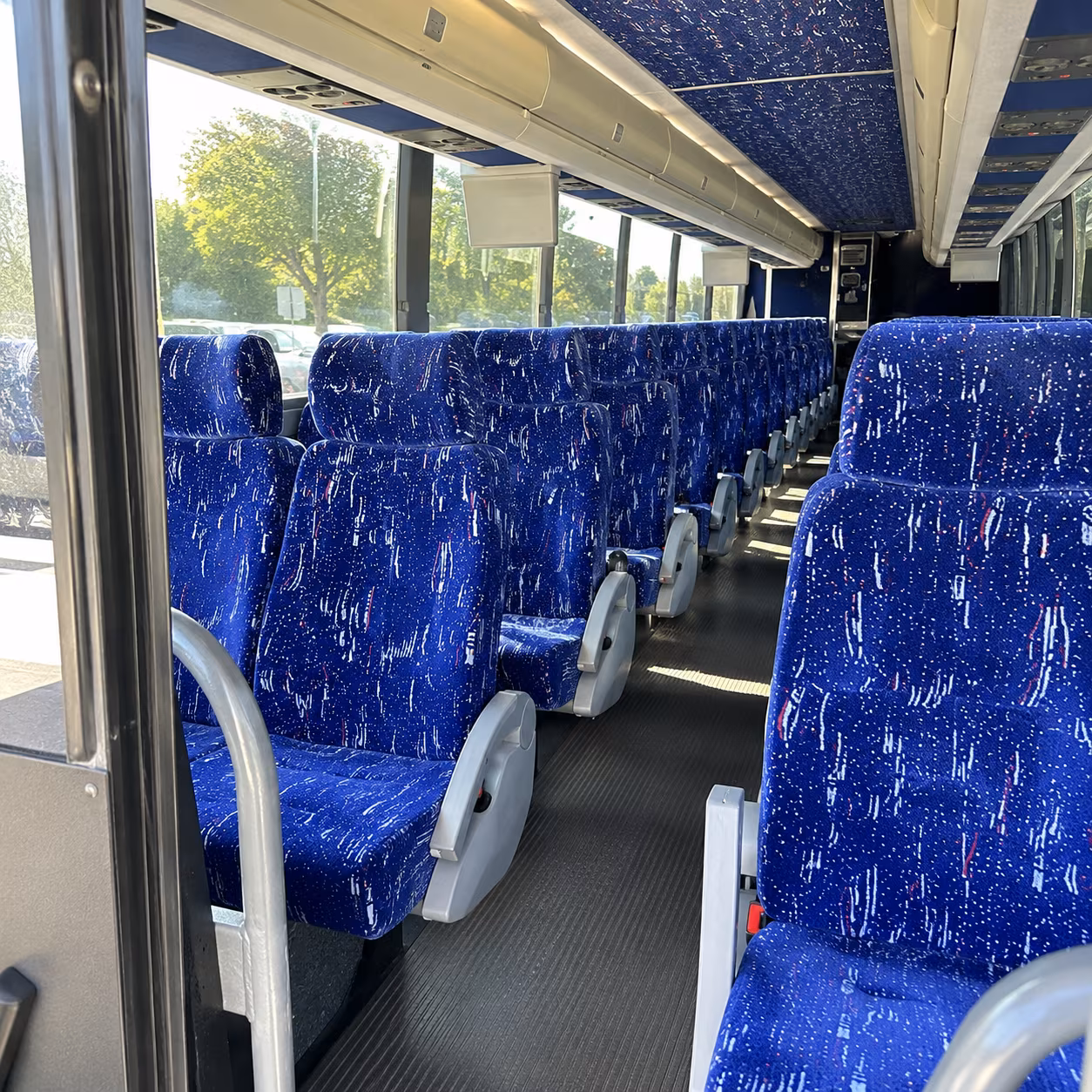 glendale 50 passenger charter bus inside