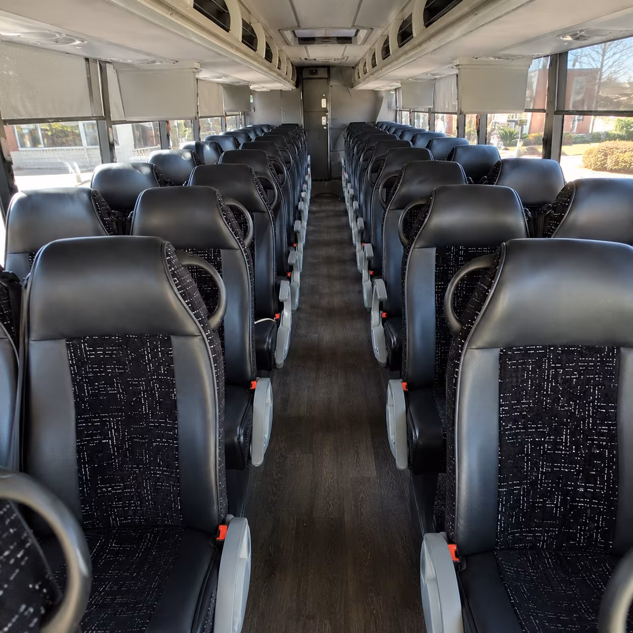 glendale 54 passenger charter bus inside