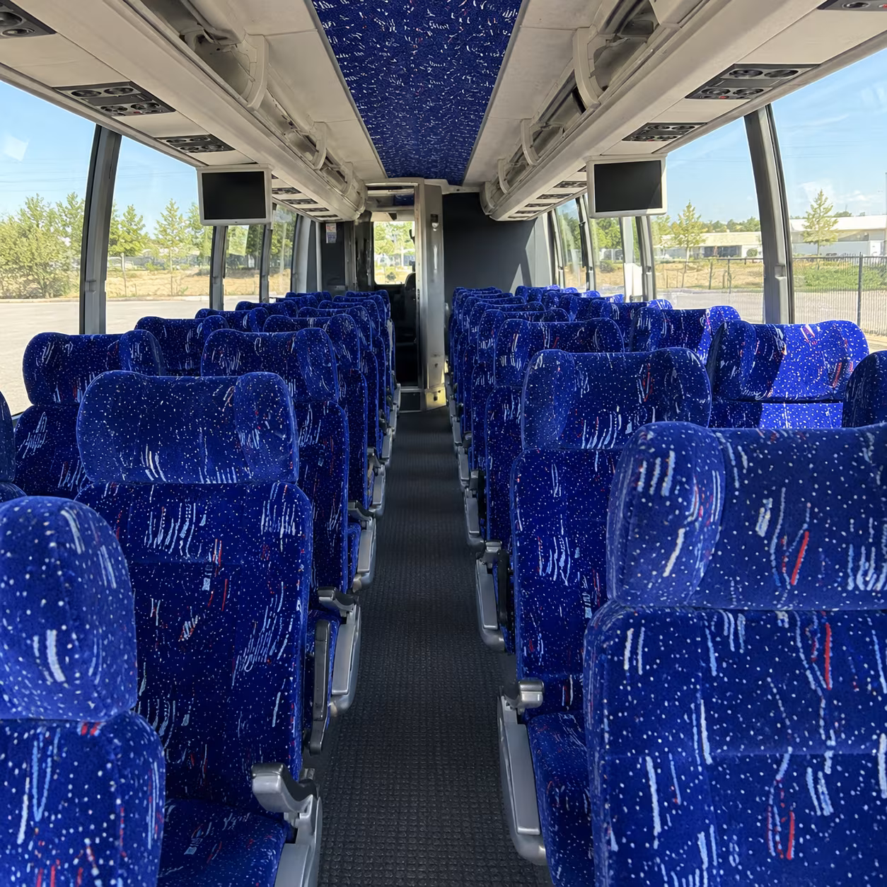 glendale 54 passenger charter bus interior