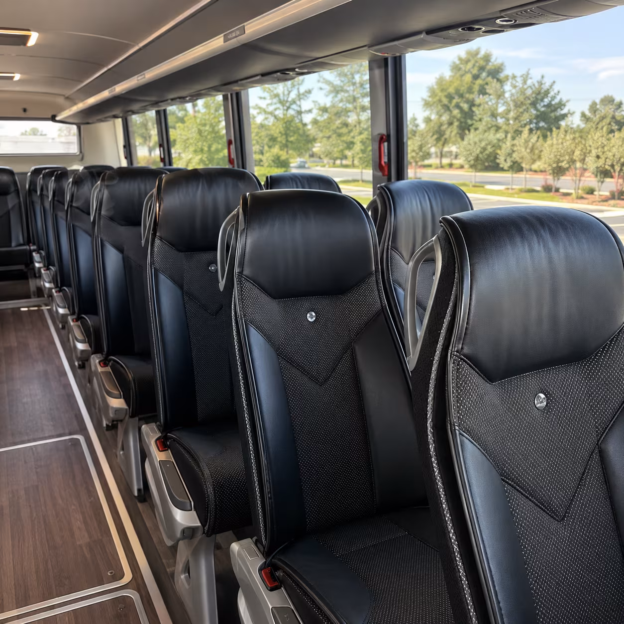 glendale charter bus interior